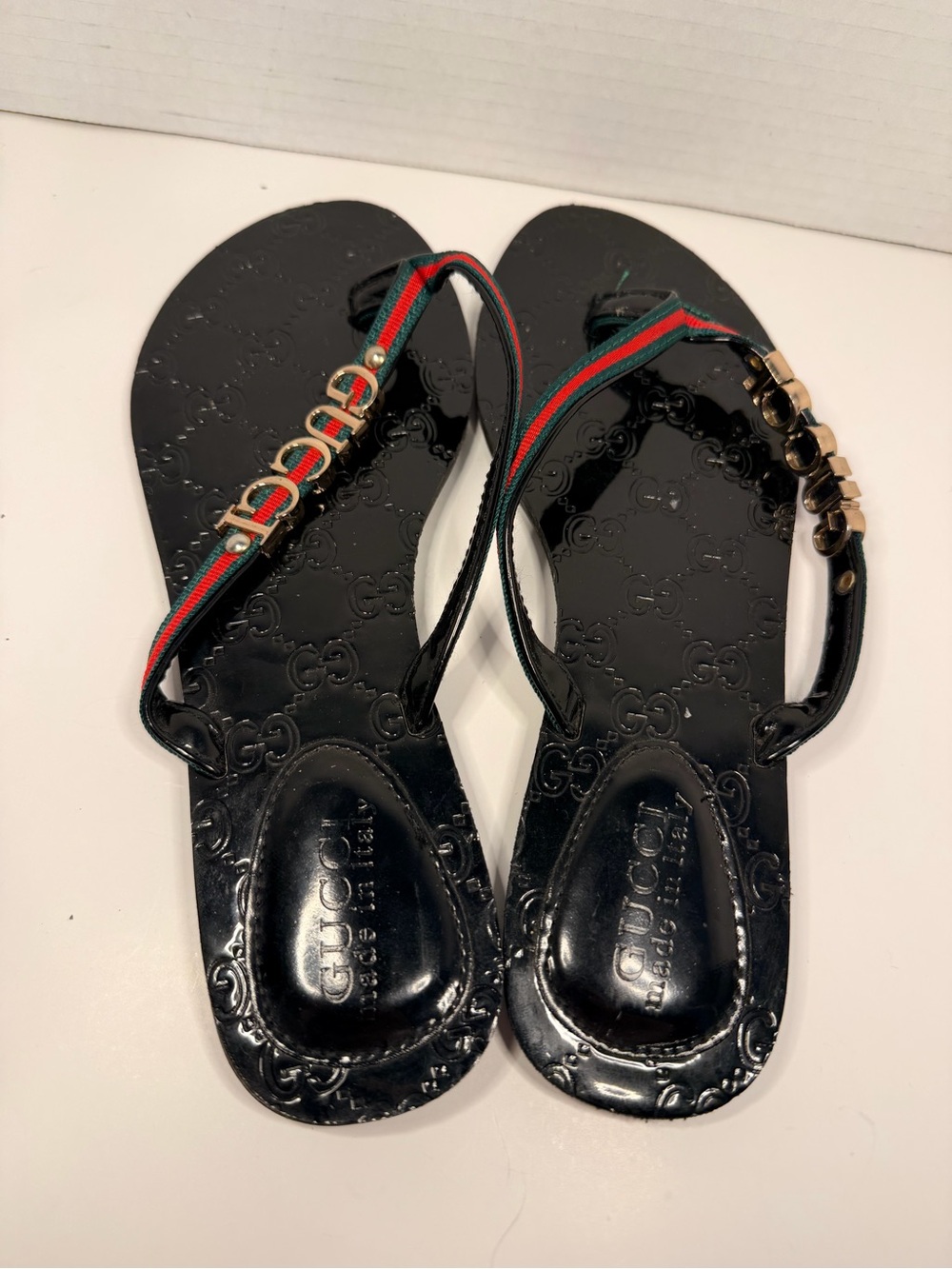 Gucci GG Logo Web Stripe Thong Sandals Black Size
39 - Picture 4 of 6